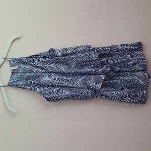 Tyche Halter Neckline Romper Tropical Palm Leaves Small LIKE NEW